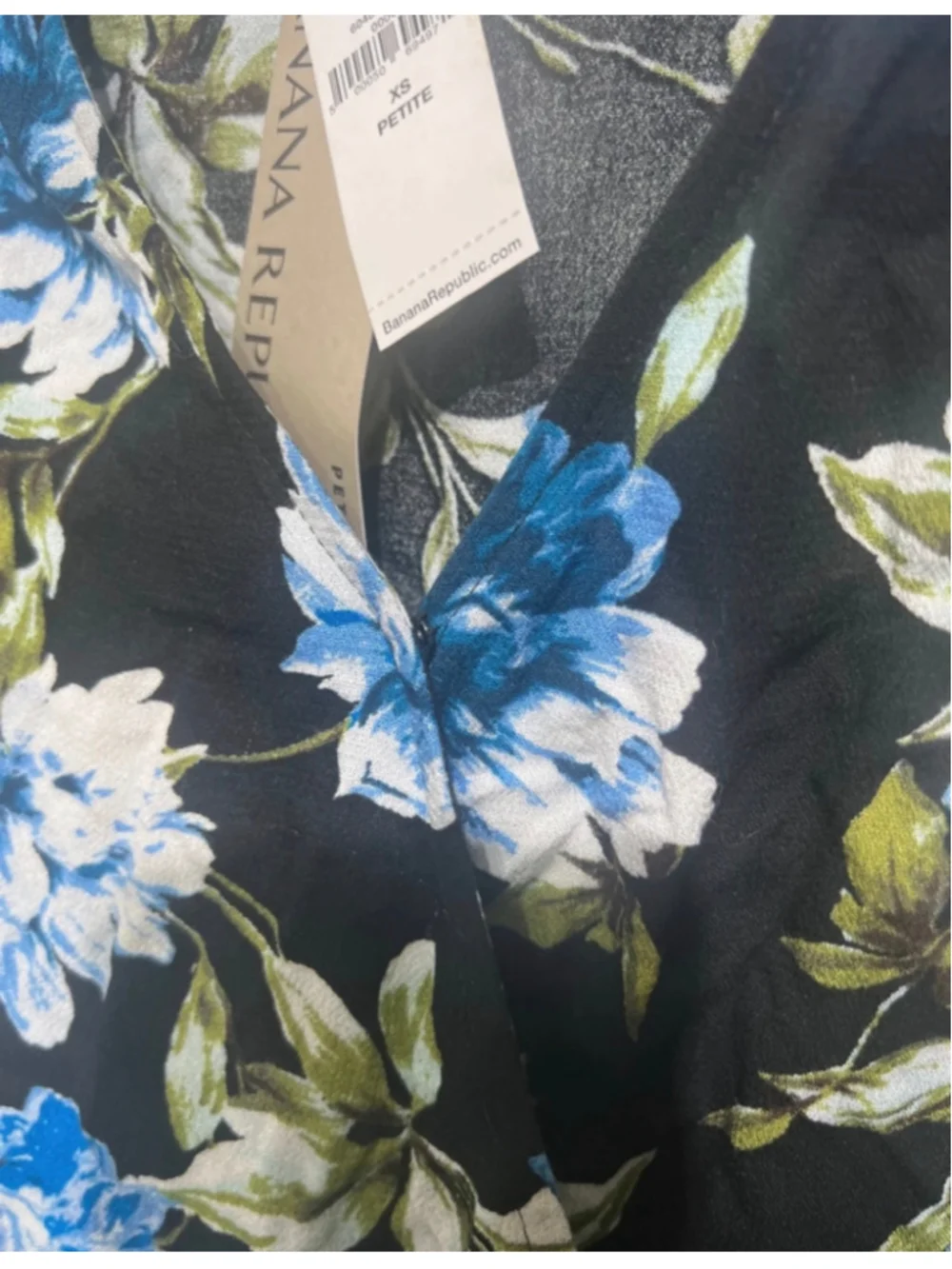 Banana Republic Ecovero 3/4 Sleeves Wrap Floral Summer Top Blouse size XS - Picture 7 of 12